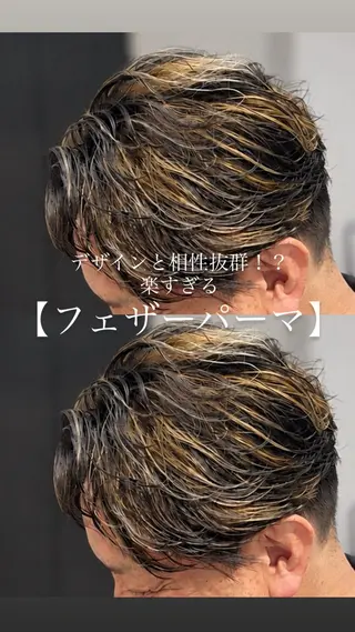ショート YUMA/心斎橋/ 縮毛矯正/メンズヘアのヘアスタイル