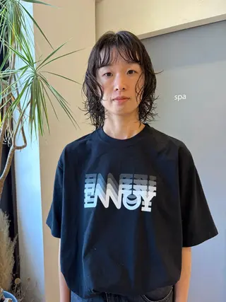 セミロング パーマ 吉原 由菜のヘアスタイル