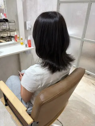 ミディアム 💙まこと💙艶 カラー(Rico)のヘアスタイル