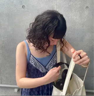 ミディアム パーマ 🌈メンズパーマ🌈 メンズカットアリサのヘアスタイル