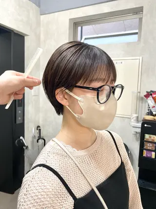 ショート カラー 白髪ぼかし/ショート /ミニボブだいじのヘアスタイル