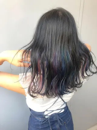 セミロング カラー ヘアアレンジ kenta GATTACAのヘアスタイル