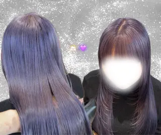 ロング カラー 渋谷/切りっぱなし レイヤー/ブリーチのヘアスタイル