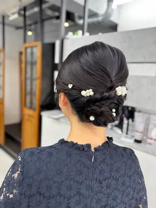 ミディアム ヘアアレンジ 伊藤 栄子のヘアスタイル