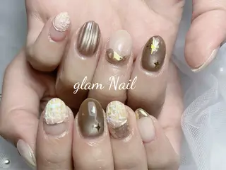 ネイル エツメ💅 長さ出し🎀デザインのネイルデザイン