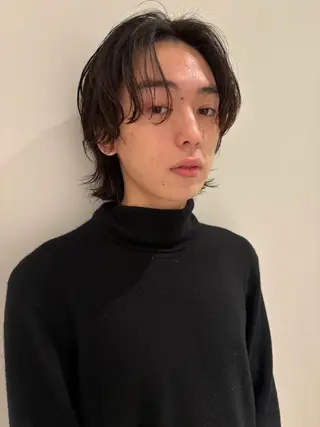 ミディアム パーマ 松井 拓未のヘアスタイル