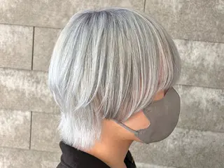 ミディアム カラー メンズ 木村 明日美のヘアスタイル