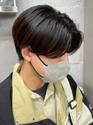 カラー パーマ メンズ 松戸レイヤーカット 塚原悠斗のヘアスタイル