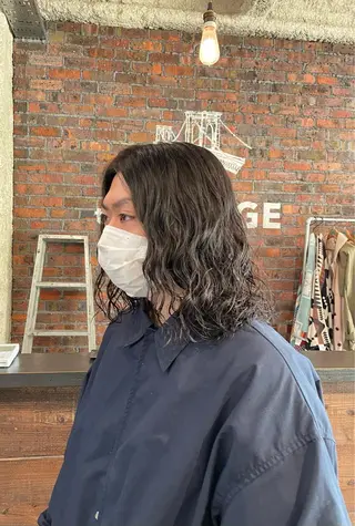 パーマ メンズ the BRIDGE 大橋伊織のヘアスタイル
