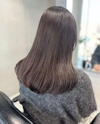 ミディアム カラー パーマ ヘアアレンジ 透明感カラー✂︎ /縮毛矯正/YUKAのヘアスタイル