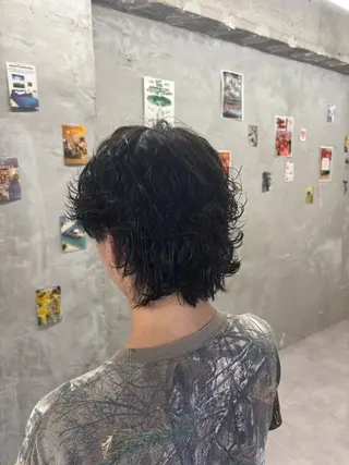 ショート パーマ メンズ door white hideのヘアスタイル