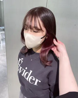 ミディアム カラー ハイトーン💖/ ✨️モテ艶カラー💎のヘアスタイル