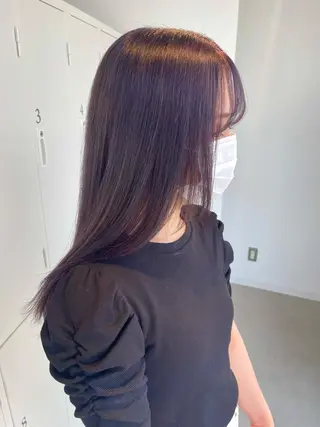 ロング カラー 店長 MANAMI 艶カラー／骨格ボブのヘアスタイル