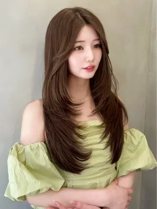 ロング カラー 大宮レイヤーカット ハッシュ　柏崎颯刀のヘアスタイル