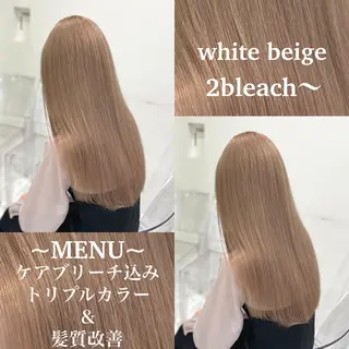 ロング カラー 色落ち綺麗🩰ハイ トーン🎀RINKAのヘアスタイル