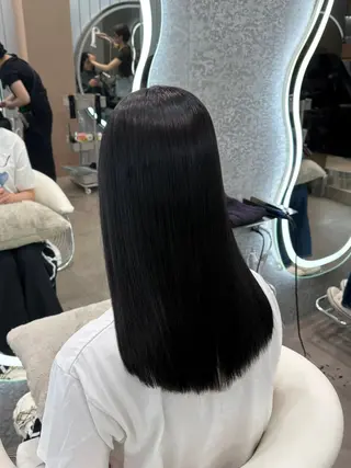 ロング ヘアアレンジ 大宮縮毛矯正🩵 レイヤー 佐藤和のヘアスタイル