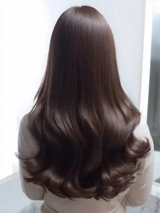 ロング 絶対綺麗な暖色カラー 🎯あります✨増渕✨のヘアスタイル