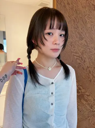 ミディアム カラー Luca🟠 透明感カラーのヘアスタイル