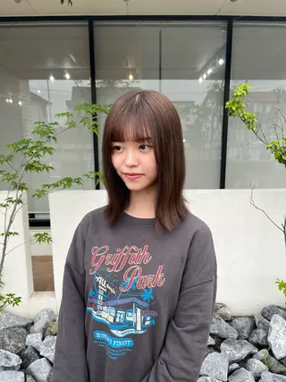 ミディアム ♡田口 結彩♡のヘアスタイル