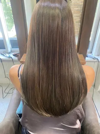 ロング カラー 神谷 亜結美のヘアスタイル