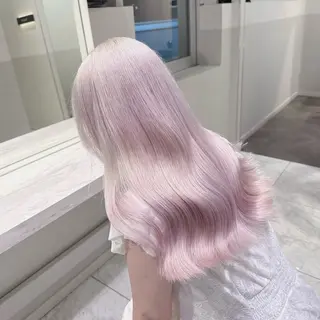 ロング カラー ヘアアレンジ メンズ ブリーチの髪様 MASATOのヘアスタイル