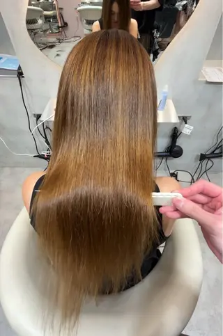 セミロング ヘアアレンジ 縮毛矯正/ 巻ける艶髪/吉田光佑のヘアスタイル