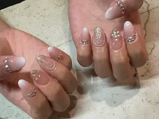 ネイル 韓国/ワンホン/長さ 出しつけ放題🎀のネイルデザイン