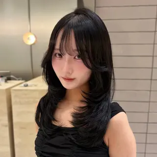 ロング カラー RAIRA 福岡韓国ヘア‧₊˚✧のヘアスタイル