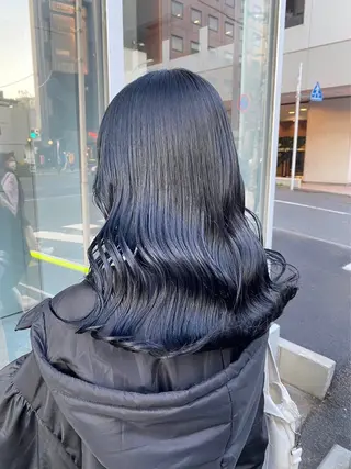 ミディアム カラー 🤍韓国風×透明感 カラー×艶髪🤍のヘアスタイル