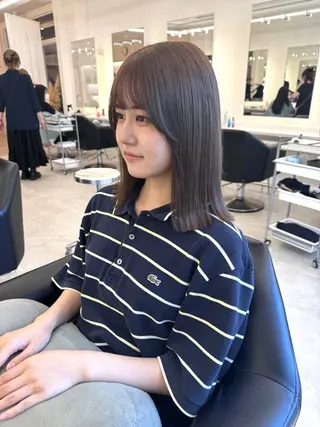 ロング カラー NANO/ ブリーチ×レイヤーのヘアスタイル
