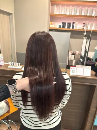 ロング あべ ゆうか🪽艶髪のヘアスタイル
