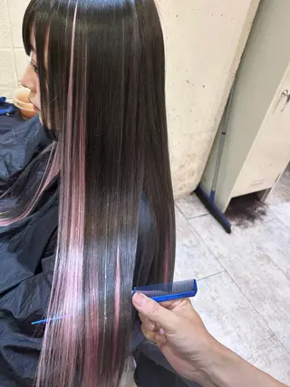 ロング カラー エクステ原宿 シンヤのヘアスタイル