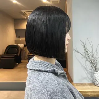 ミディアム カラー akane/ボブ /ブラウンベージュのヘアスタイル