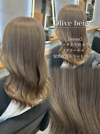 ロング カラー ヘアアレンジ ダメージレスカラー 🩵HIYO🩵のヘアスタイル