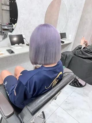 ショート カラー 🌺ハイトーン🌺 矢葺 なぎさ🌺🌺のヘアスタイル