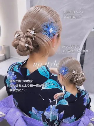 セミロング カラー ヘアアレンジ 🖤kana韓国ヘア 艶髪カラー特化🖤のヘアスタイル