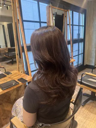 セミロング 新宿/顔周りカット +レイヤー=しずく♩のヘアスタイル