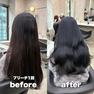 ロング 寒色/ベージュヘア ブリーチありMiOのヘアスタイル