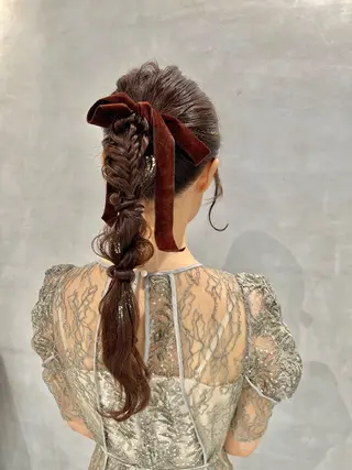 ロング ヘアアレンジ ♡iku♡カラー 髪質改善 アレンジのヘアスタイル