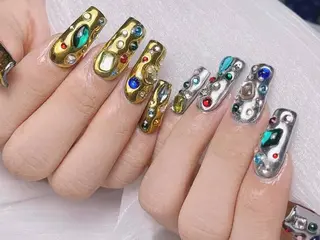 ロング カラー Bling Salonのネイルデザイン