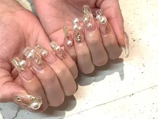ネイル 韓国/ワンホン/長さ 出しつけ放題🎀のネイルデザイン