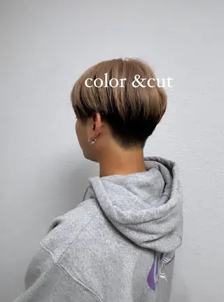 カラー メンズ 🧸🎀ブリーチ 栄🎀🧸かのんのヘアスタイル