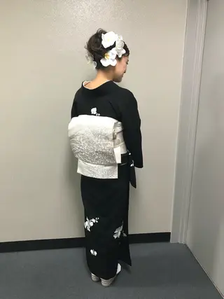 ヘアーアレンジ 新橋銀座、着付けのヘアスタイル