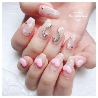 ミディアム ネイル 🐾enen style 🐾のネイルデザイン
