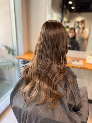 ロング カラー NANAMI🩵 大人可愛い韓国ヘアのヘアスタイル