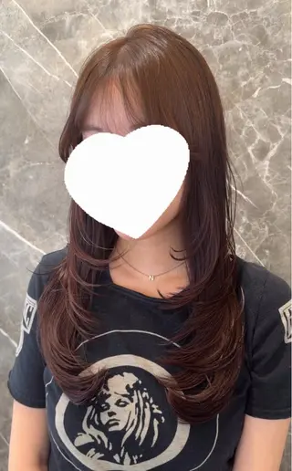 ロング カラー レイヤー透明感カラー ブリーチ🎀オトハのヘアスタイル