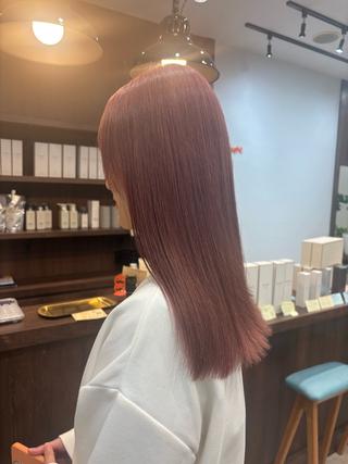 カラー まろみ暖色×ボブ ×chia🕯のヘアスタイル