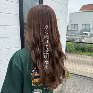 ロング カラー 髪質改善ストレート 中林優太のヘアスタイル