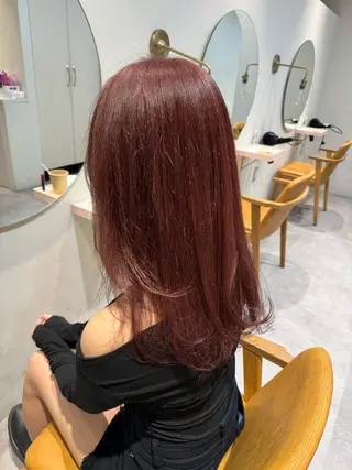 セミロング カラー ayaka♡ 柔らかカラーのヘアスタイル