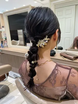 ロング ヘアアレンジ 韓国ヘアメイク🎀/ 縮毛矯正✨山本媛香のヘアスタイル